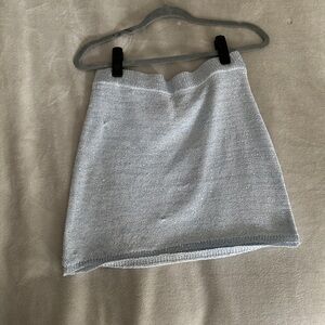 Blue Sparkly Knit Skirt